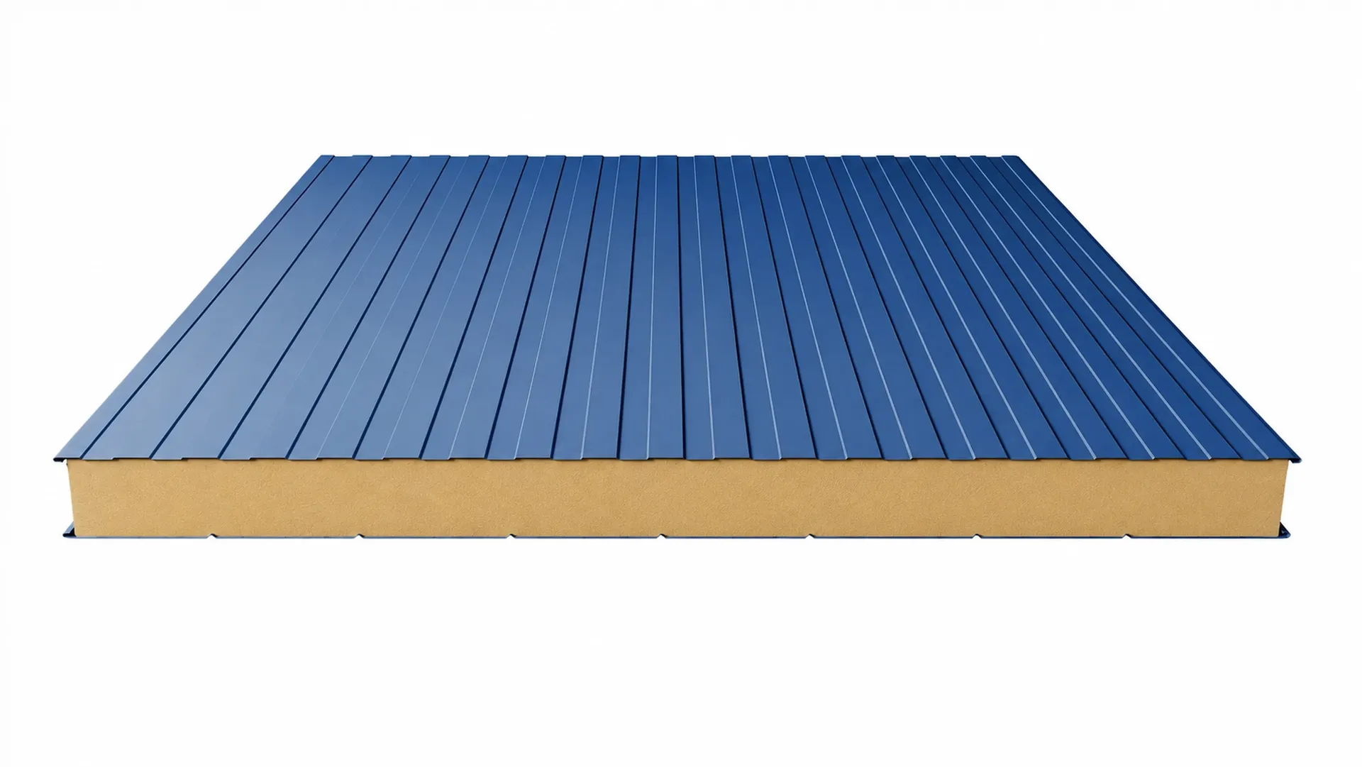 Стеновая сэндвич-панель PIR (пенополиизоцианурат) 50 мм цвет RAL (полиэстер) верх 0,5 мм / низ 0,45 мм (ширина 1000 мм)